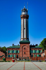 lighthouse on the coast , image taken in west poland, europe - 674138307