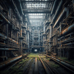 Obraz premium old abandoned factory