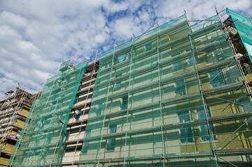 building under construction , image taken in stettin szczecin west poland, europe - 674138737