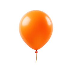 orange balloon on transparent background