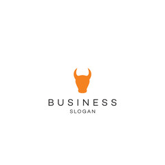 Bull Head Logo, bull horn minimalist bull head logo design, vector illustration