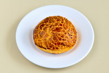 Turkish pastry product , tasty pogaca. Turkish Pastries; pogaca, borek, acma, ay coregi at patisserie showcase.