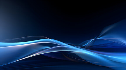 Dynamic abstract background with light streaks conveying speed and motion in cool blue tones. - obrazy, fototapety, plakaty