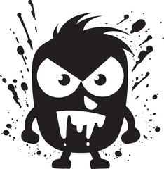Fury on Display Spray Paint Vector Logo Intense Spray Paint Art Angry Logo Design