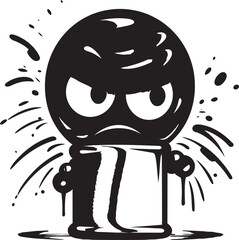 Spray Paint Rage Unleashed Vector Icon Aggressive Graffiti Rebellion Angry Design