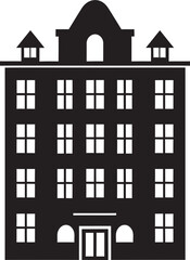 Majestic City Icon Apartment Complex Emblem Skyline Majesty Black Apartment Logo