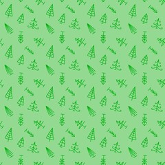 Christmas tree seamless pattern for wrapping paper and fabrics and linens and kids clothes print