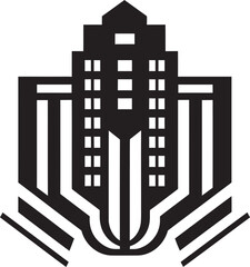 Architectural Beauty Unveiled Apartment Complex Vector Artistry Black Apartment Building Icon