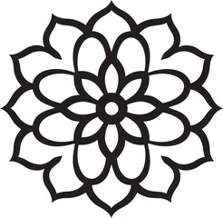 Iconic Middle Eastern Artistry Black Vector Design Floral Harmony Black Arabic Tiles Logo