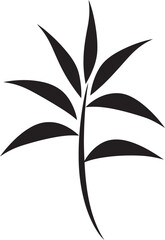Bamboo Elegance Unleashed Black Vector Icon Exquisite Botanical Beauty Black Logo with Bamboo Plant