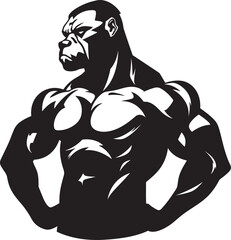 Black Beauty Boxer Dog Logo Mastery Exquisite Sporty Art Boxer Dog in Black Vector