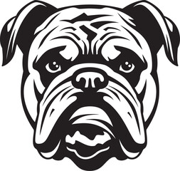Mighty Mascot Black Bulldog Logo Vector Icon Bulldog Tenacity Black Emblem Design