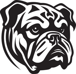 Bulldog Tenacity Black Emblem Design Black Beauty Bulldog Logo Mastery