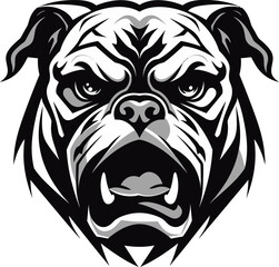 Elegant Bulldog Bulldog as a Logo Design Iconic Strength Unleashed Black Emblem Design