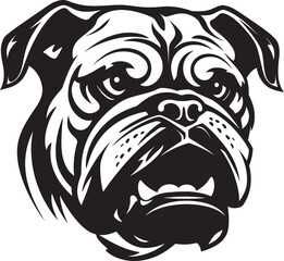 Bulldog Tenacity Black Emblem Design Black Beauty Bulldog Logo Mastery