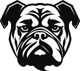 Elegant Bulldog Bulldog as a Logo Design Iconic Strength Unleashed Black Emblem Design
