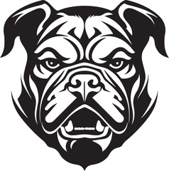 Black and Dynamic Bulldog Vector Symbol Majestic Mascot Bulldog Logo