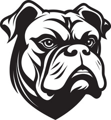 Vector Artistry Redefined Bulldog Emblem Bulldog Tenacity Unveiled Black Logo with Bulldog