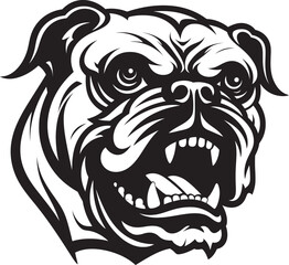 Powerful Paws Black Bulldog Icon in Vector Elegant Bulldog Bulldog as a Logo Design