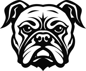 Elegant Bulldog Bulldog as a Logo Design Iconic Strength Unleashed Black Emblem Design