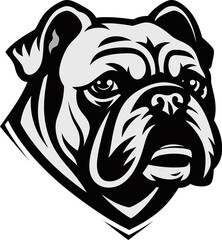 Courageous Canine Bulldog Design Emblem Elegance in Black Bulldog Logo Excellence