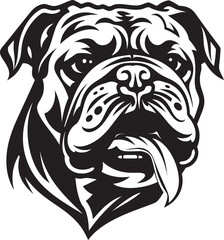 Courageous Canine Bulldog Design Emblem Elegance in Black Bulldog Logo Excellence