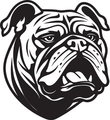 Courageous Canine Bulldog Design Emblem Elegance in Black Bulldog Logo Excellence