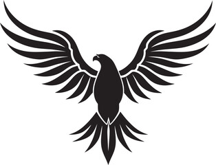 Aerial Majesty Black Design Iconic Symbol Unveiled Black Emblem