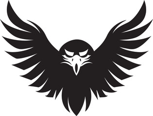 Black and Fearless Eagle Vector Noble Wings Black Eagle Logo