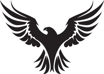 Vector Artistry Black Eagle Emblem Regal Flight Eagle Logo in Black