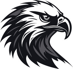 Eagle Excellence Icon in Black Eagles Grace Monochrome Emblem