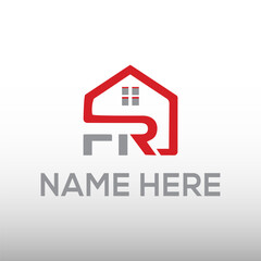 FR real estate  logo design concept
