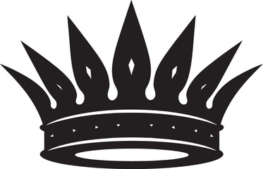 Symbol of Royalty Black Crown Vector Icon Vector Artistry Redefined Crown Emblem