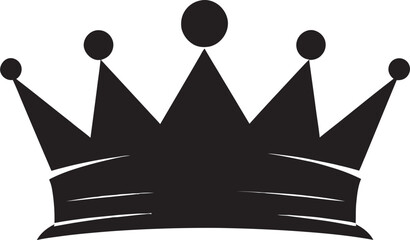 Imperial Splendor Black Logo with Crown Regal Presence Vector Icon in Black