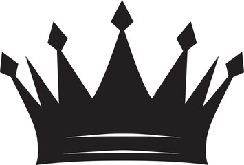 Symbol of Royalty Black Crown Emblem Monarchs Elegance Black Logo with Crown