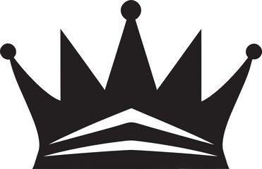Monarchs Elegance Black Logo with Crown Regal Excellence Vector Icon in Black