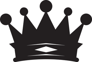 Monarchs Elegance Black Logo with Crown Regal Excellence Vector Icon in Black