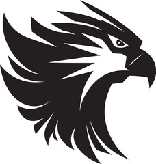 Soaring High Black Eagle Design Emblem Black Beauty Logo of the Noble Eagle