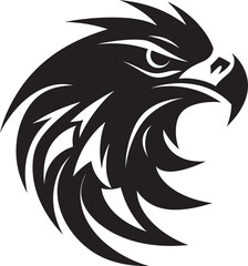 Eagle Excellence Black Icon in Vector Eagles Grace Black Logo with Majestic Bird
