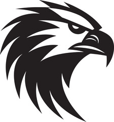 Black Beauty Logo of the Noble Eagle Eagle Excellence Black Icon in Vector