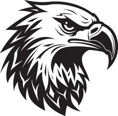 Wings of Majesty Vector Icon in Black Eagles Realm Black Design Emblem