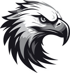 Eagles Realm Black Design Emblem Monarch of the Skies Black Logo with Eagle Icon