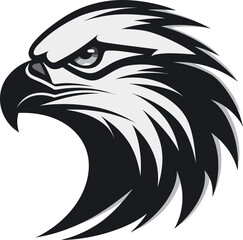 Symbol of Flight Black Eagle Vector Emblem Monarch of the Skies Black Logo with Eagle Icon