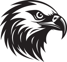 Eagles Flight Vector Icon in Black Powerful Majesty Black Eagle Icon in Vector