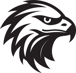 Feathered Majesty Eagle Vector Icon Soaring Eagle Black Emblem
