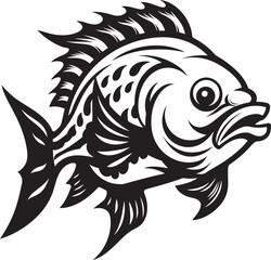 Elegance in the Deep Fish Bone Vector Art The Underwater Blueprint Fish Skeleton Icon