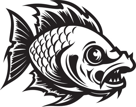 Beneath the Surface Fish Bone Logo Art Ethereal Elegance Vector Fish Skeletal Symbol
