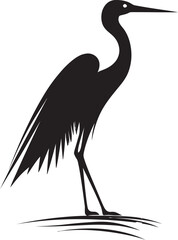 Obraz premium Heron Logo with a Modern Twist Heron Graphic in Sleek Vector