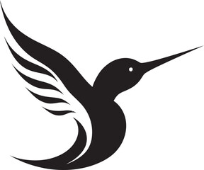 Abstract Hummingbird Logo with Style Hummingbird in Vector Artform