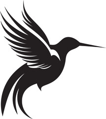 Sleek Hummingbird Vector Symbol Hummingbird Iconic Design with a Twist